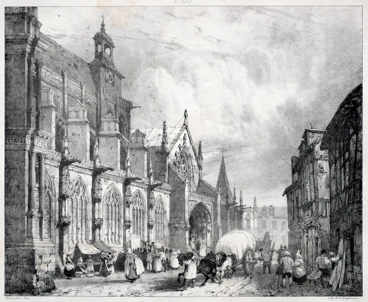 Pittoreska och romantiska resor i det antika Frankrike, Normandie..., 1824. av Richard Parkes Bonington
