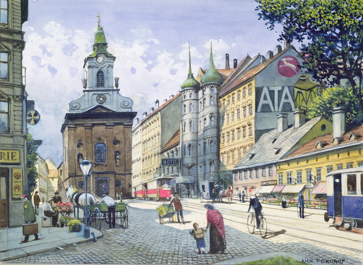 Skorstensfejarkyrkan, Wiedner Hauptstrasse, Wien av Richard Pokorny