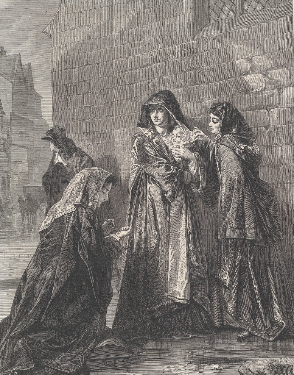 Flight of the Queen of James II, från Illustrated London News, 3 augusti 1872. av Richard Principal Leitch