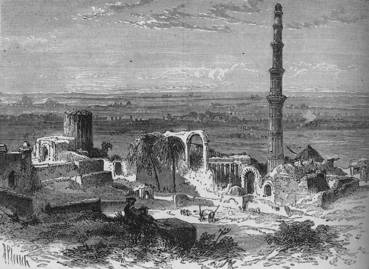 Utsikt i omgivningarna av Delhi, c1880 av Richard Principal Leitch