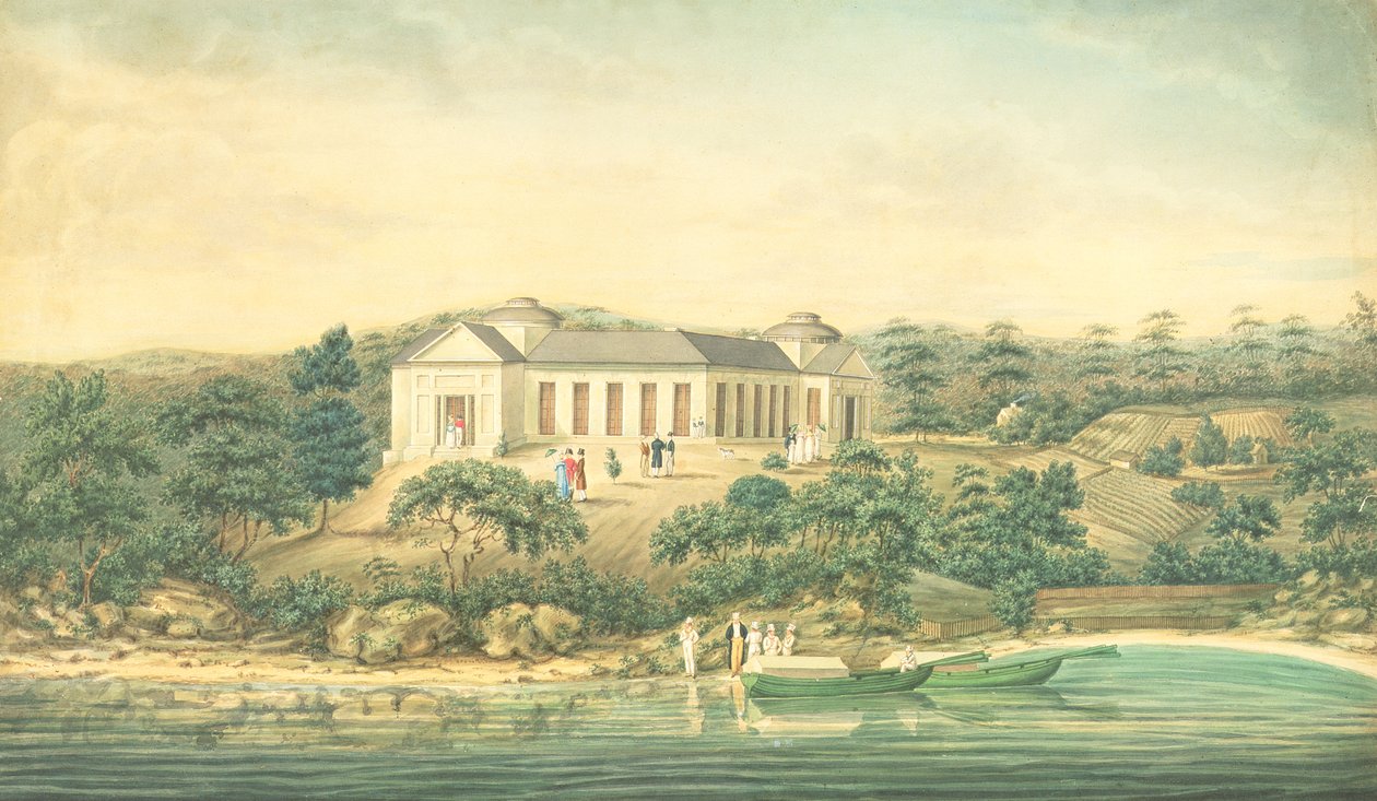 Henrietta Villa, Point Piper, hem för kapten John Piper, 1820 (wc) av Richard Read