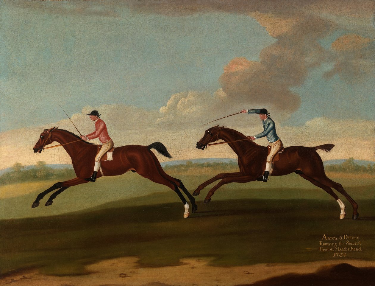 Aaron och föraren kör det andra heatet vid Maidenhead, 1754 av Richard Roper
