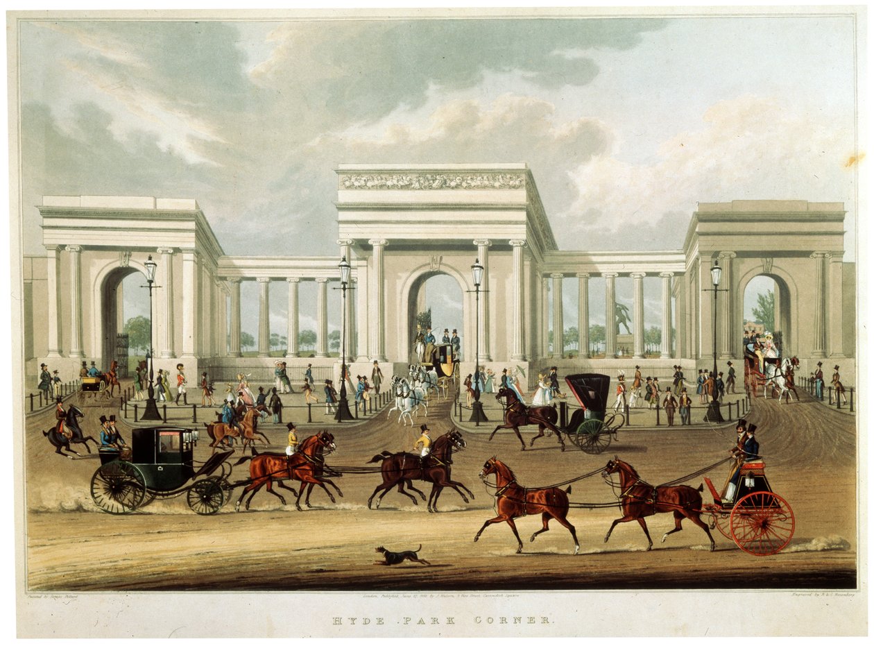 "Hyde Park Corner", 1828 av Richard Rosenberg