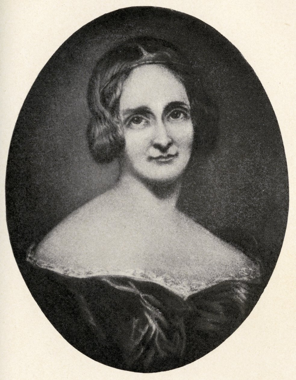 Mary Wollstonecraft Shelley (1797-1851) illustration från "Little Journeys to the Homes of Famous Women", publicerad 1897 av Richard Rothwell