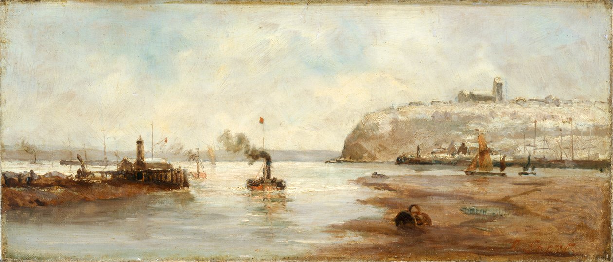 "Fyr utanför Cardiffs hamnar", 1861-1916 av Richard Short