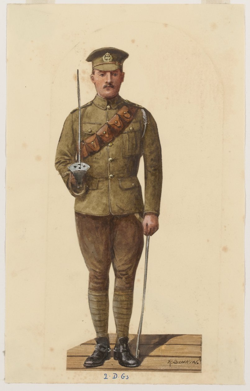 En soldat från 2nd Dragoon Guards av Richard Simkin