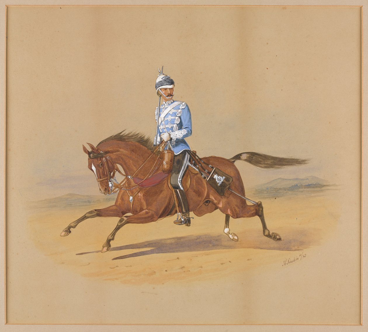 Överste Gervase Francis Newport Tinley, 1:a Bombay Lancers av Richard Simkin