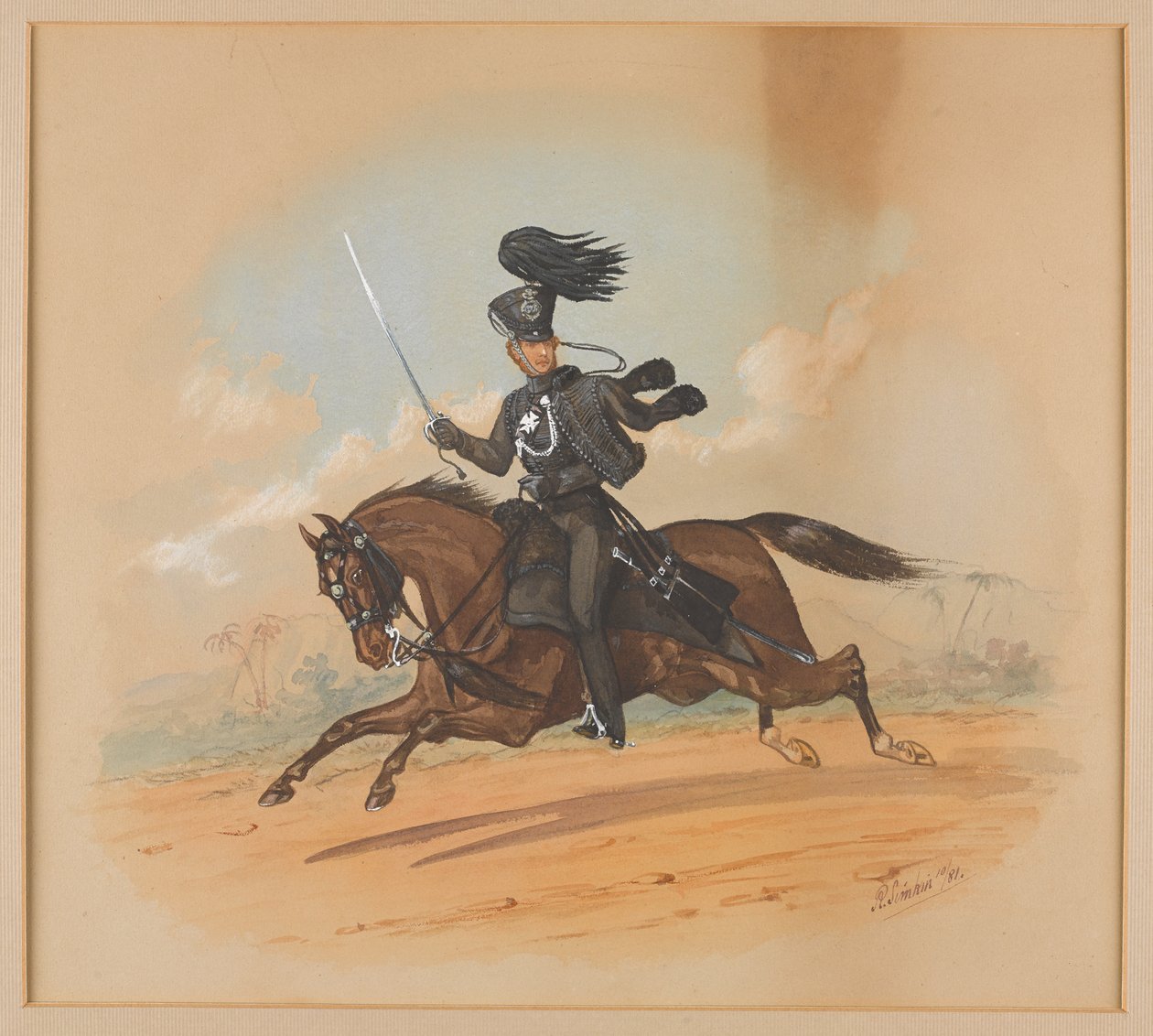 Överstelöjtnant Robert Newport Tinley från Cape Mounted Riflemen av Richard Simkin