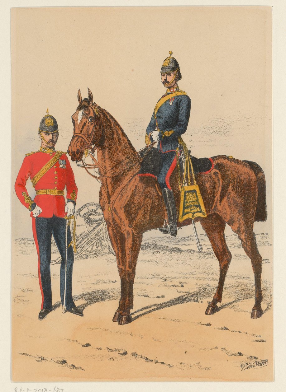 Två brittiska soldater Nio representationer av brittiska militäruniformer (serietitel) av Richard Simkin