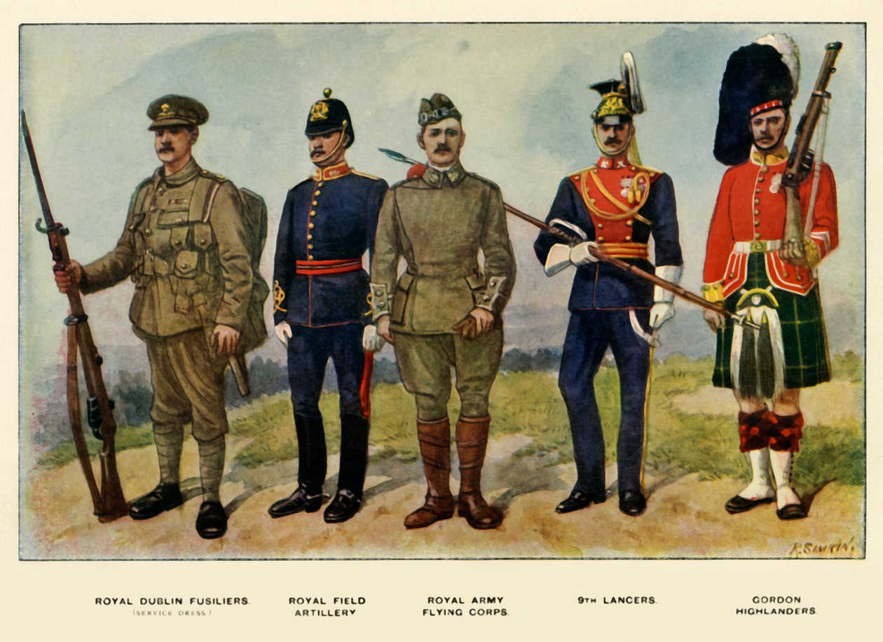 Typer av den brittiska armén, 1919. av Richard Simkin