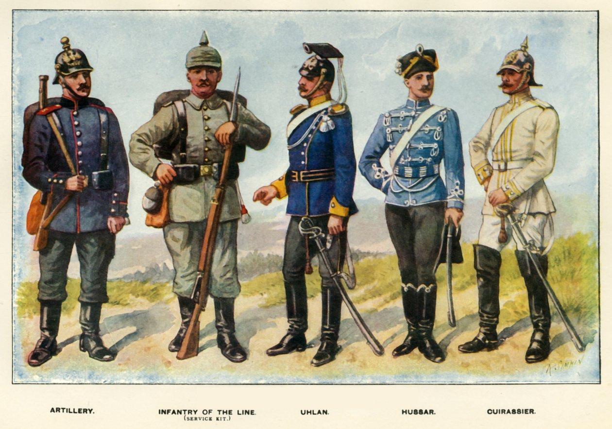 Typer av den tyska armén, 1919. av Richard Simkin