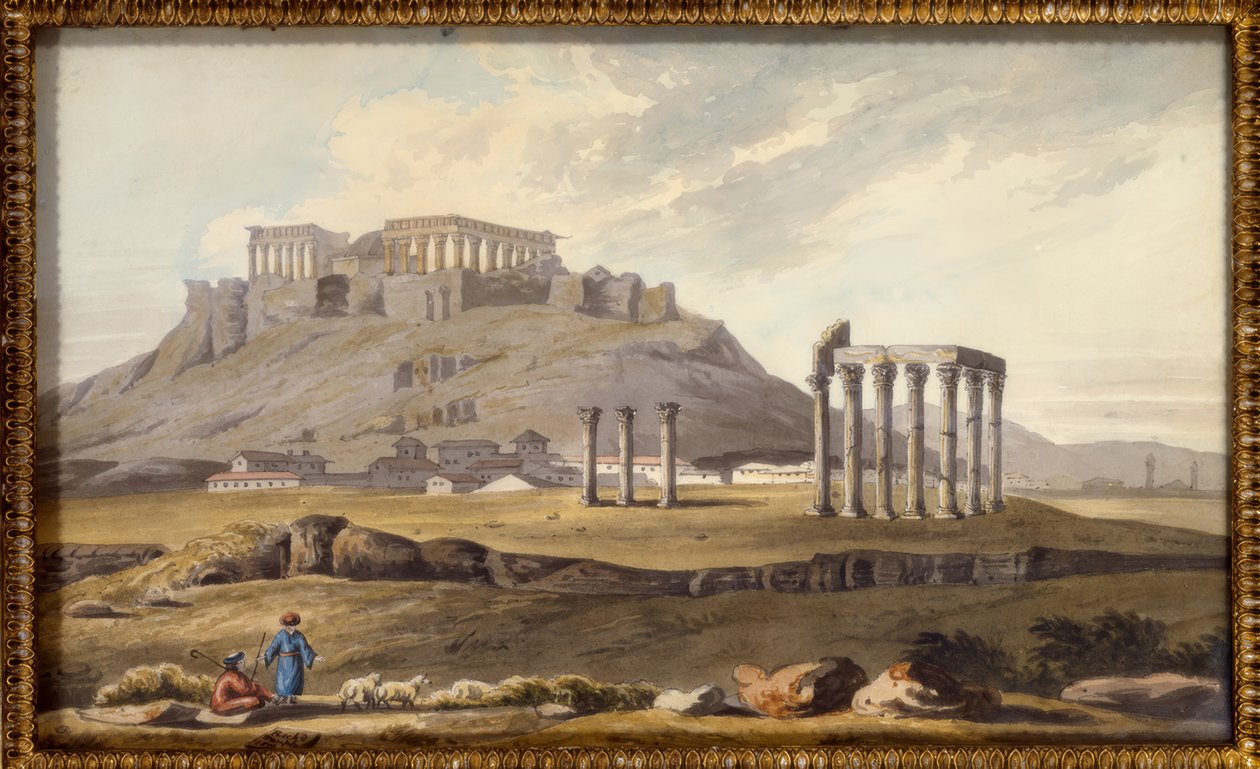 Zeus tempel och Akropolis av Richard Temple