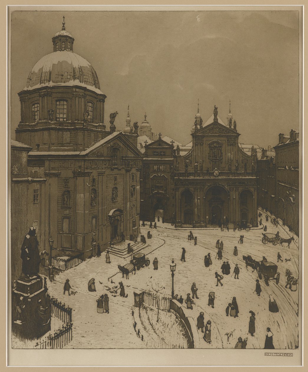 スウェーデンのプラハの Kreuzherrenplatz av Richard Teschner