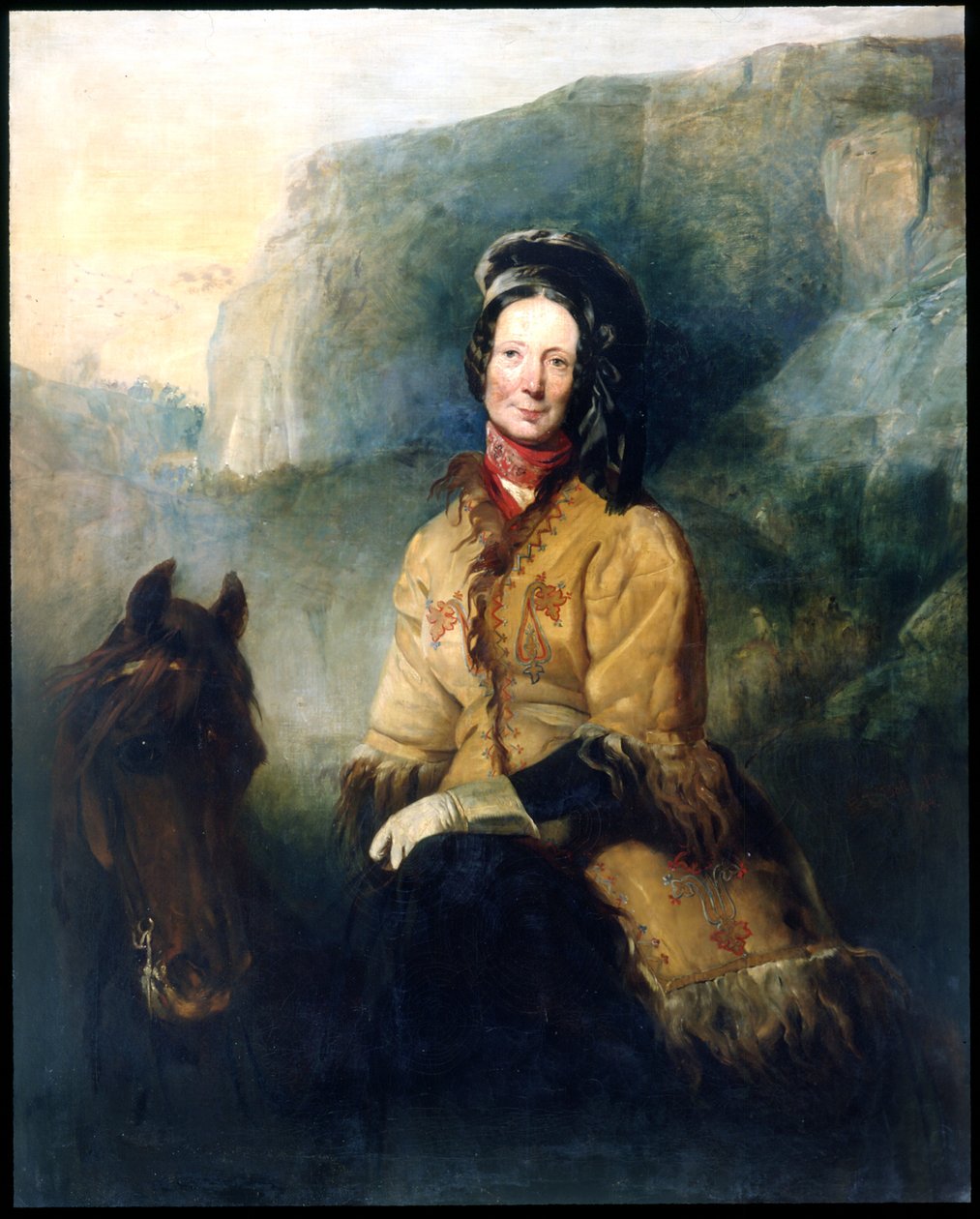 Lady Florentia Sale, på reträtt från Kabul, Kabulkatastrofen av Richard Thomas Bott