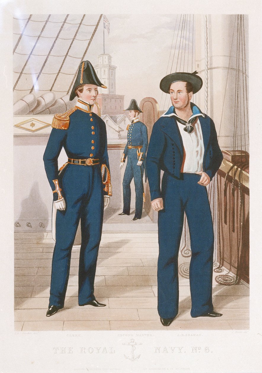 Royal Navys uniformer nr 6: Kontorist, andrekapten och A.B.-matros av Richard Ubsdell