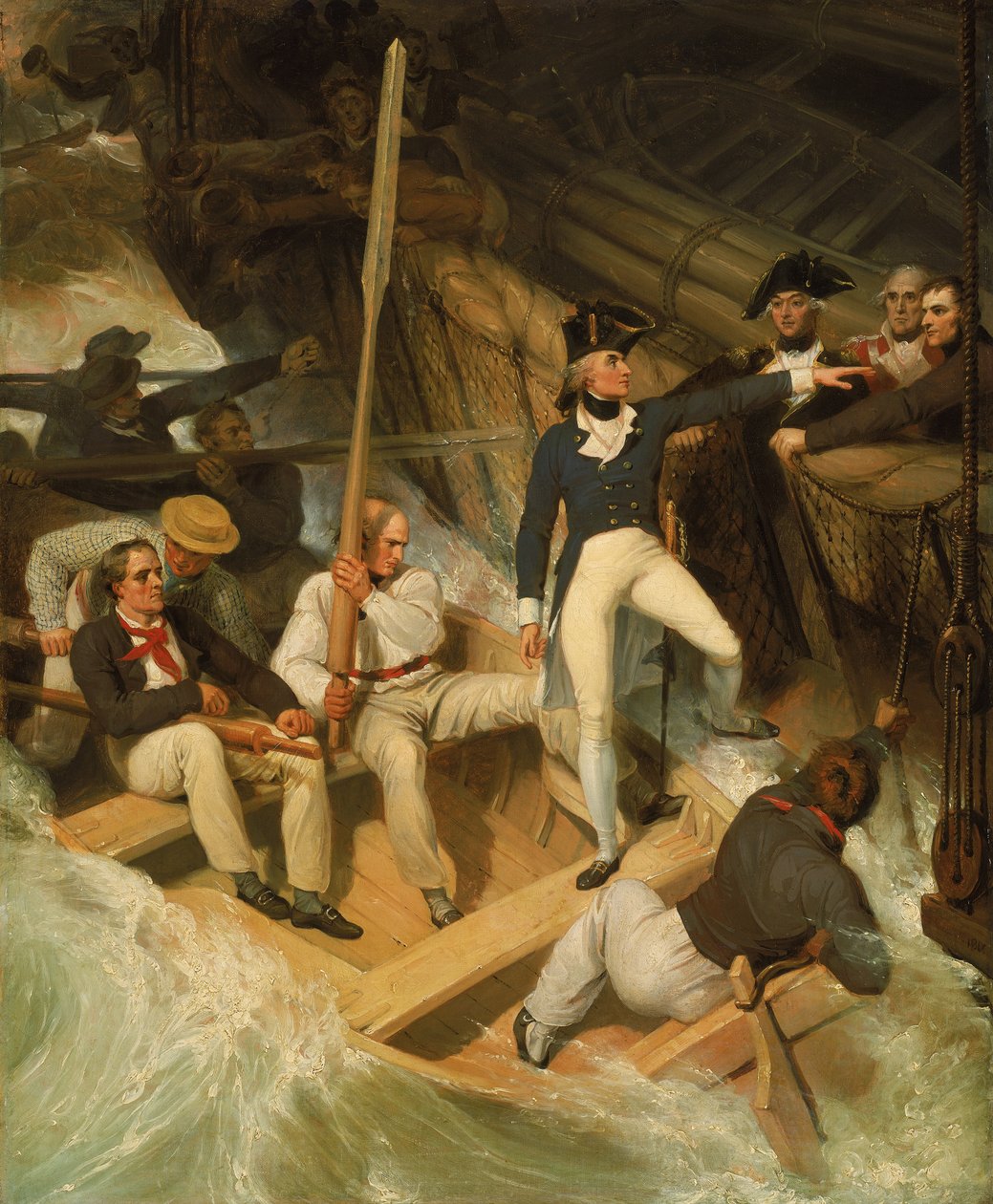 Nelson går ombord på ett erövrat fartyg, 20 november 1777 av Richard Westall