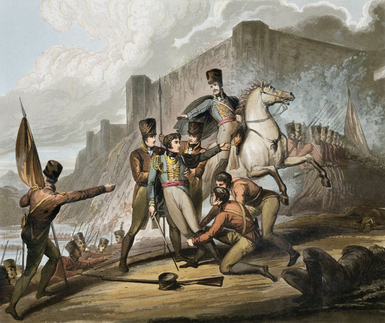 Porto, från "The Victories of the Duke of Wellington", graverad av T. Fielding, pub. 1819 av Richard Westall