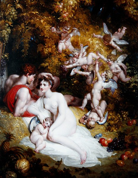 Vertumnus och Pomona, ca 1807 (olja på panel) av Richard Westall