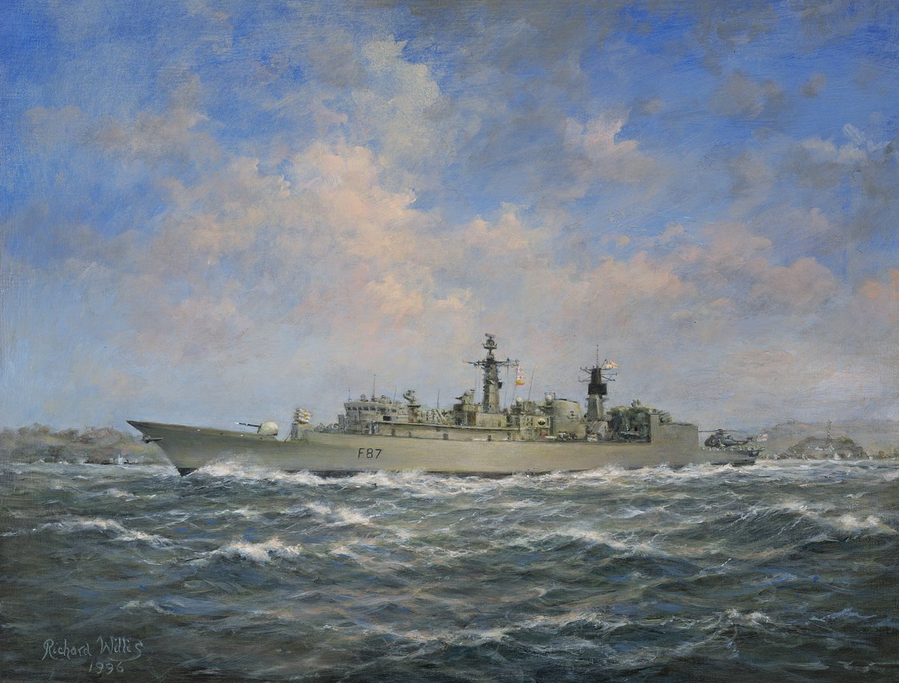 H.M.S. Chatham Type 22 (batch 3) fregatt, 1996 av Richard Willis