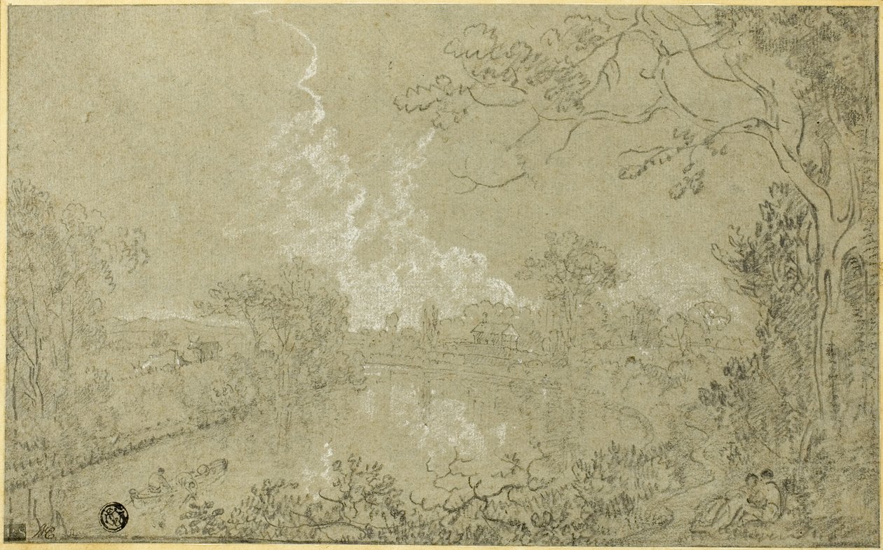 Banks of the River Dee nära Eaton Hall, Cheshire av Richard Wilson