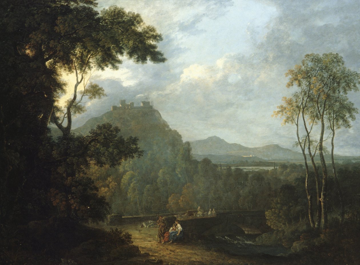 Slottet Dinas Bran, nära Llangollen II, ca 1770 (olja på duk) av Richard Wilson