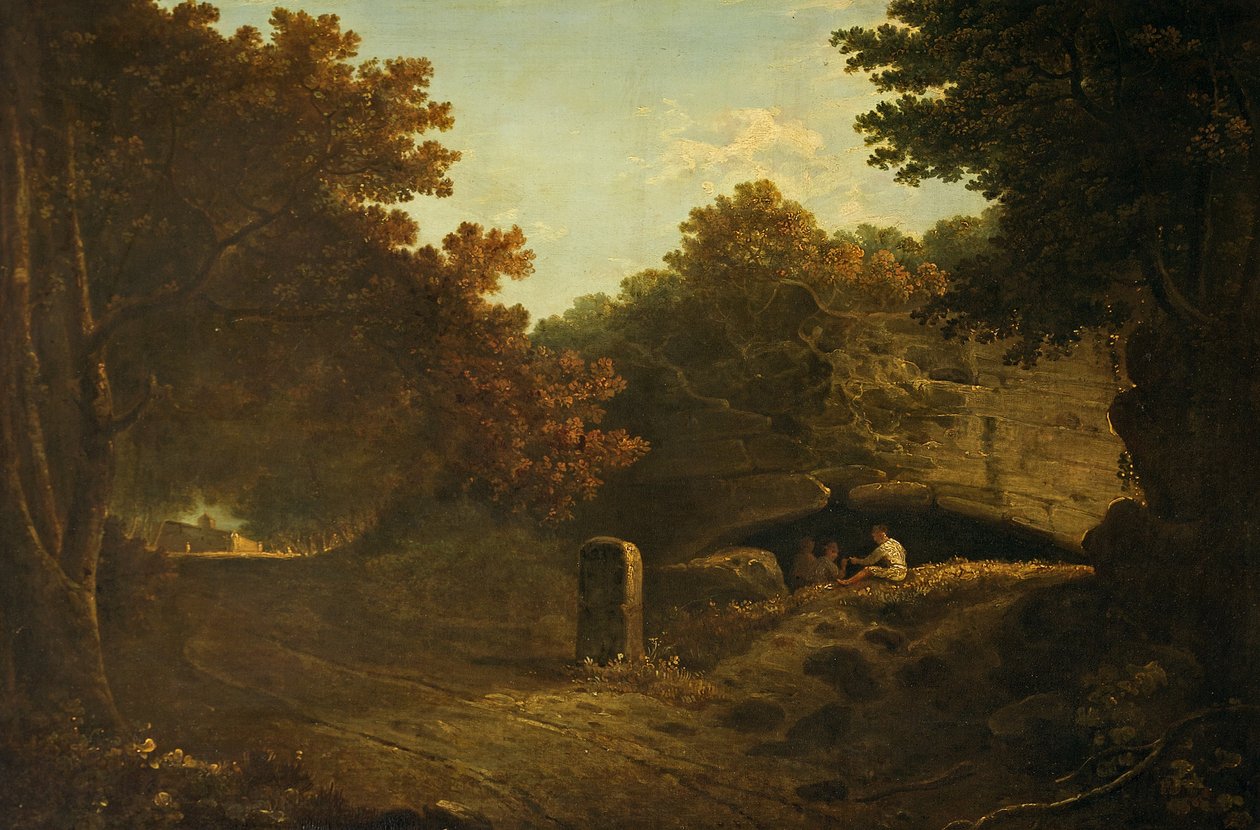 La Riccia, nära Albano, Italien 1752-57 (olja på duk) av Richard Wilson