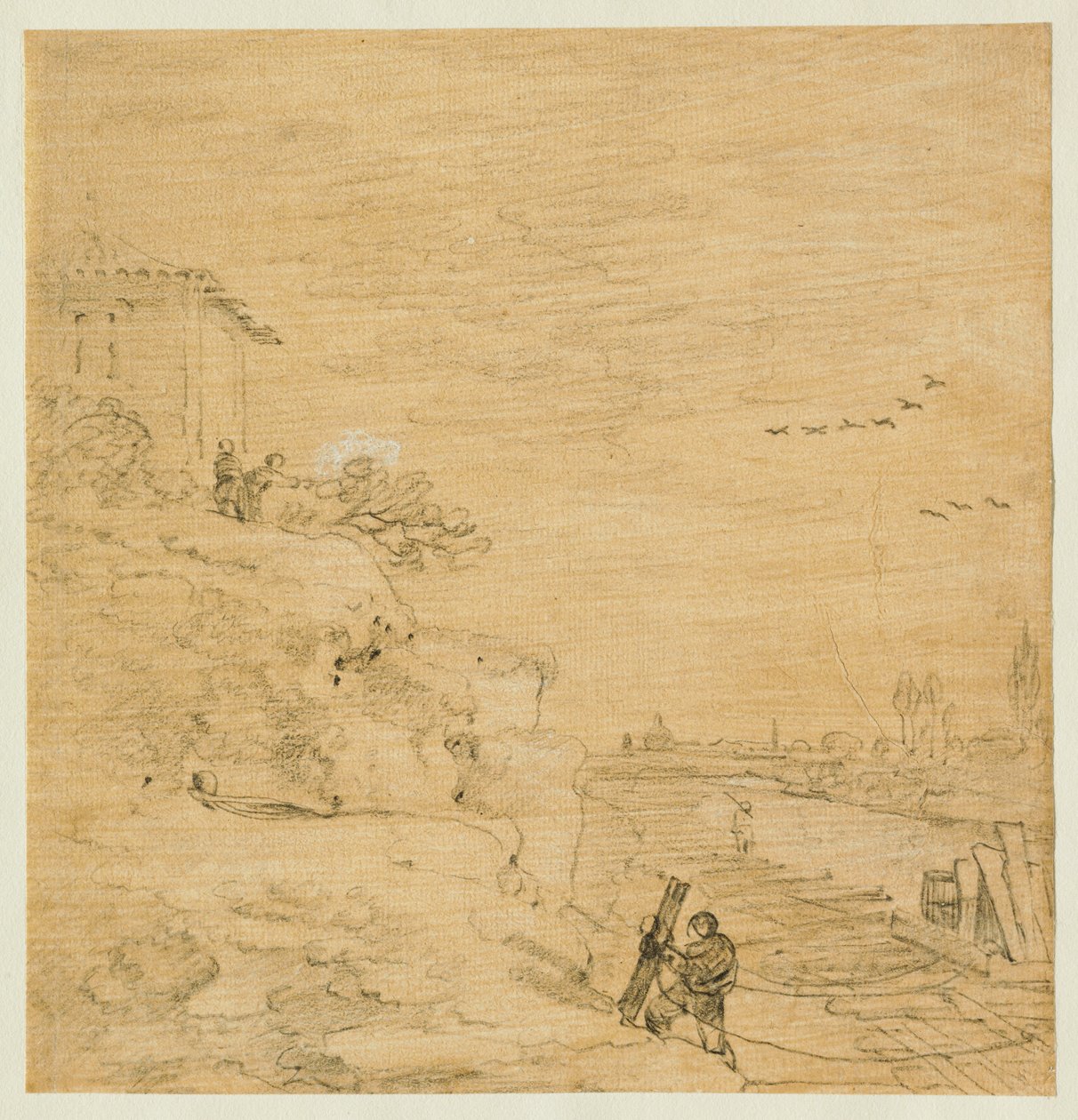 Am Ufer des Tiber av Richard Wilson