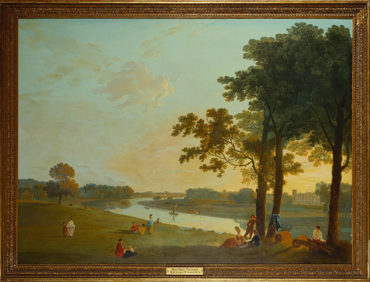 Syon House från Richmond Gardens (olja på duk) av Richard Wilson