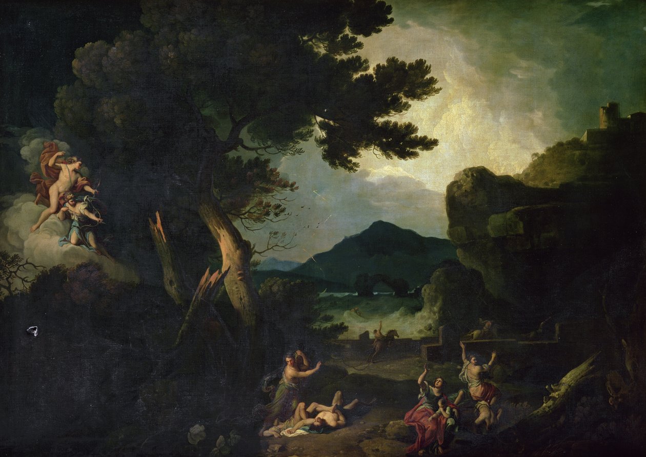 The Destruction of Niobes Children (olja på duk) av Richard Wilson
