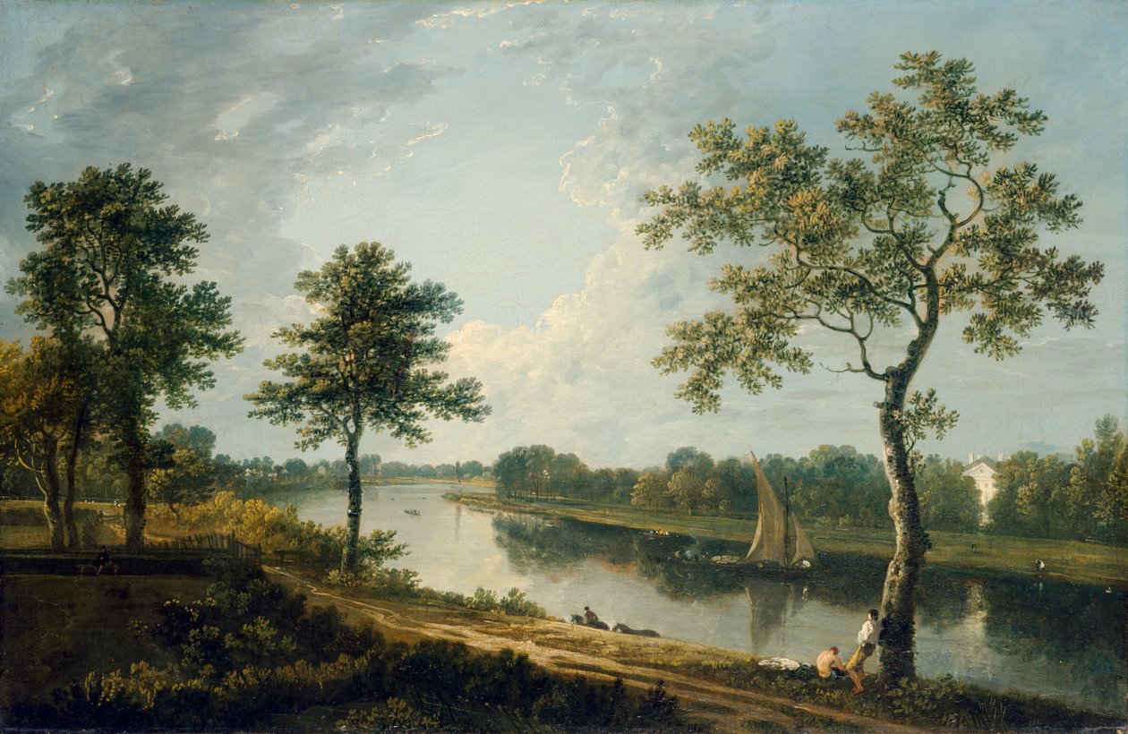 Themsen nära Marble Hill c.1762 (olja på duk) av Richard Wilson