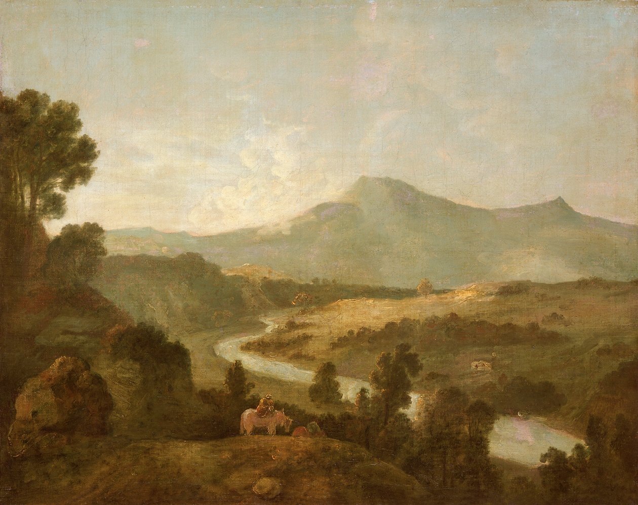 Mawddachdalen med Cader Idris (olja på duk) av Richard Wilson