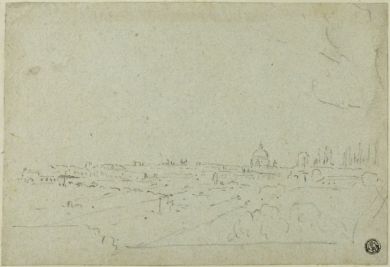 Vy över Peterskyrkan från Caesarernas palats, med Circus Maximus nedanför av Richard Wilson