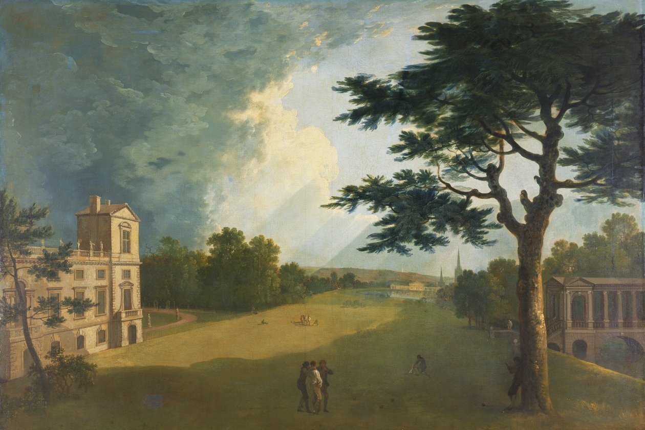 Wilton House, South View from the Garden (olja på duk) av Richard Wilson
