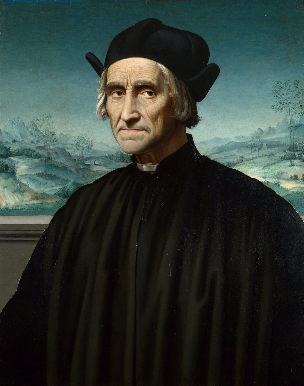 Porträtt av Girolamo Benivieni av Ridolfo del Ghirlandaio