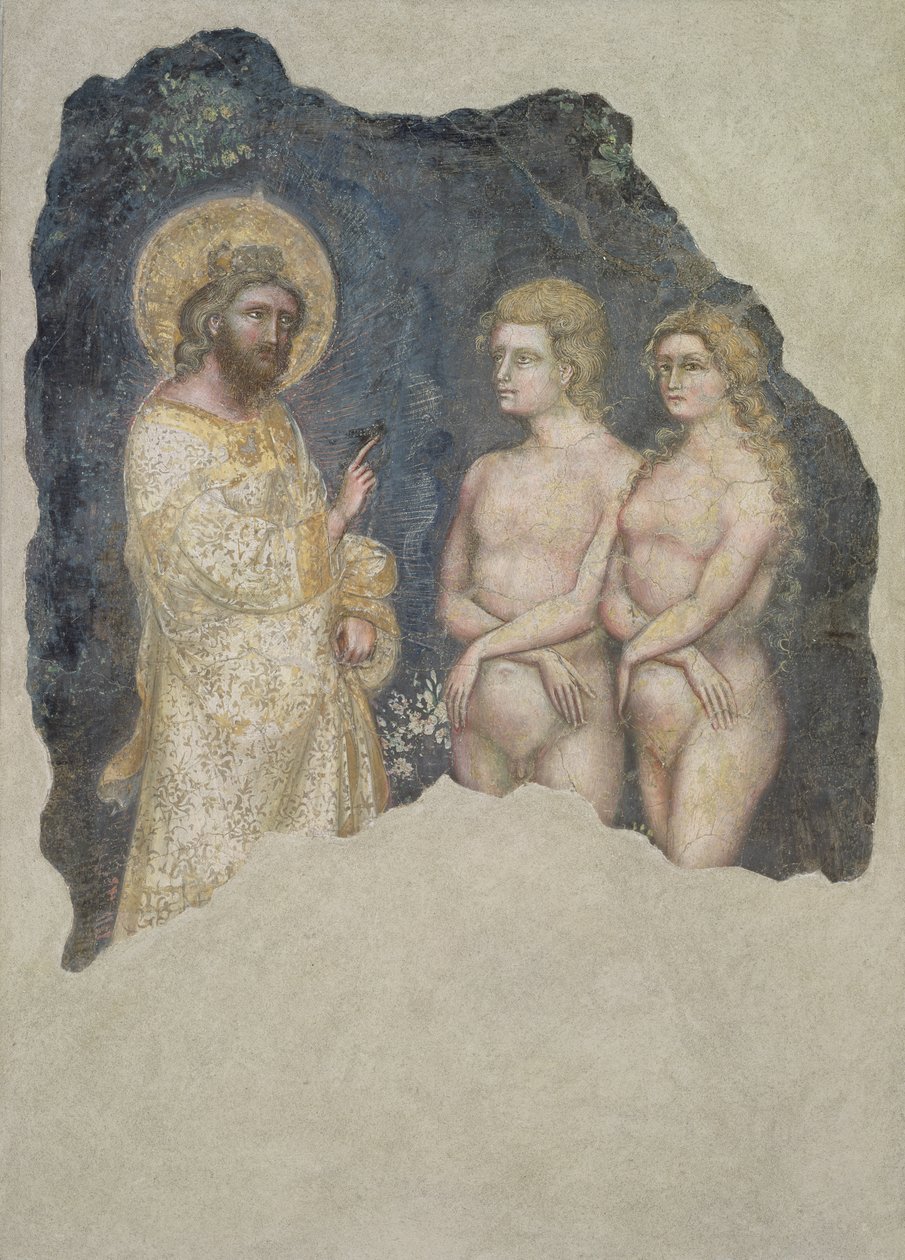 Adam och Eva välsignade av Gud, ca 1357 av Ridolfo di Arpo Guariento