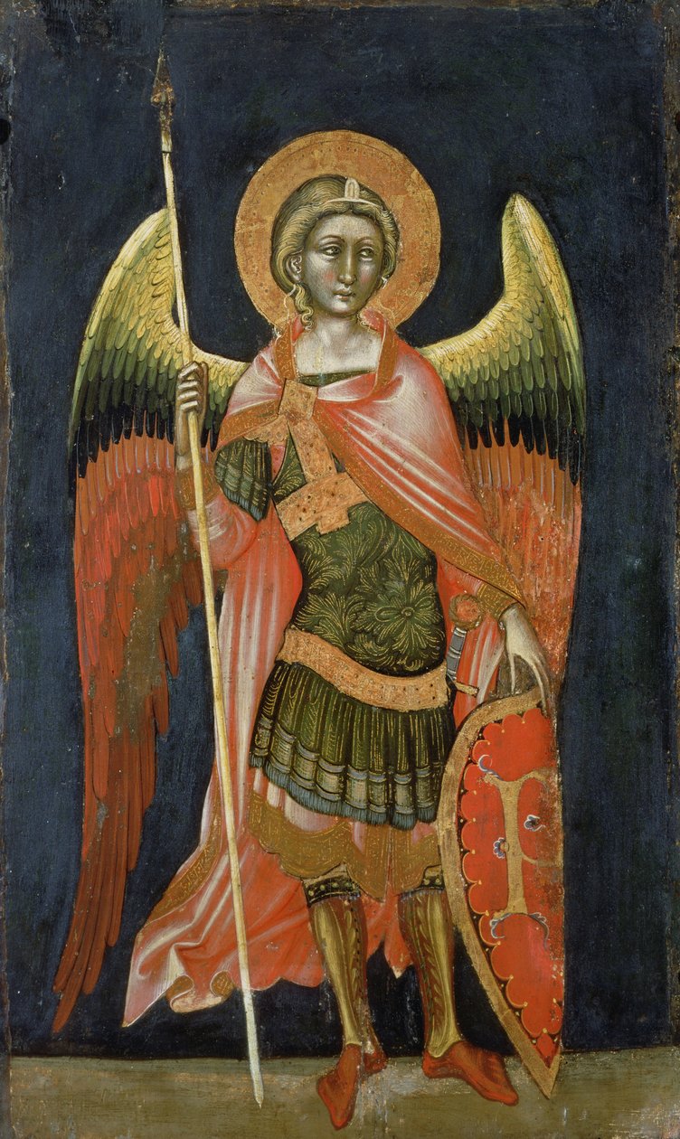 Krigerengel, 1348-54 sverige av Ridolfo di Arpo Guariento