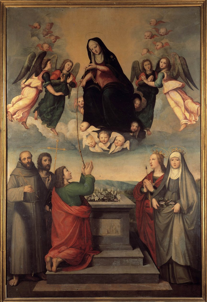 Madonna till bältet med Saints av Ridolfo Ghirlandaio