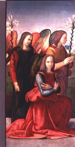Tre änglar (panel) (par 80359) av Ridolfo Il  Ghirlandaio