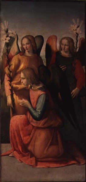 Tre änglar (panel) (par 80358) av Ridolfo Il  Ghirlandaio