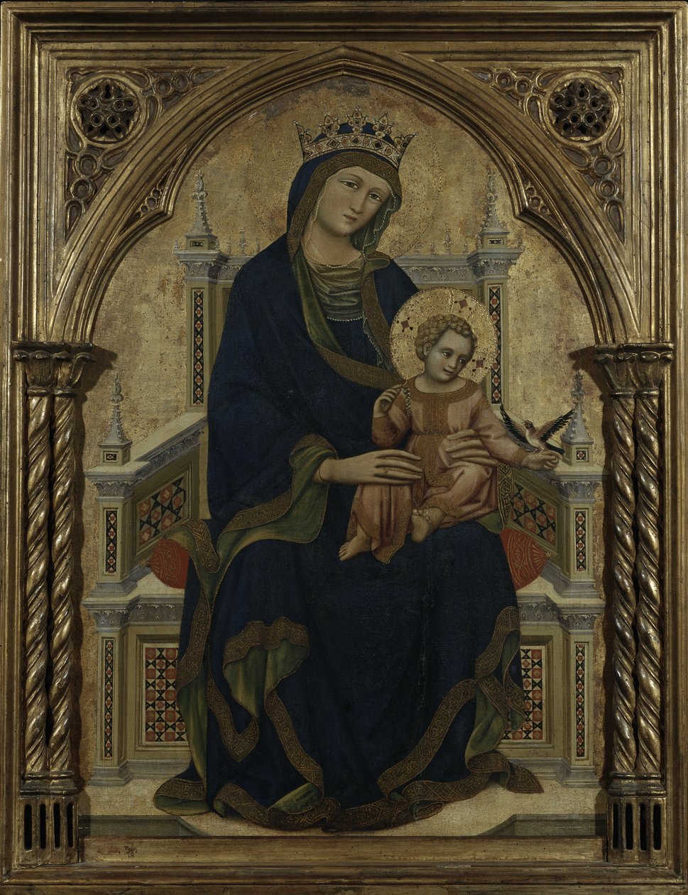 Jungfru och barn på tronen, c.1350 av Ridolfo di Arpo Guariento