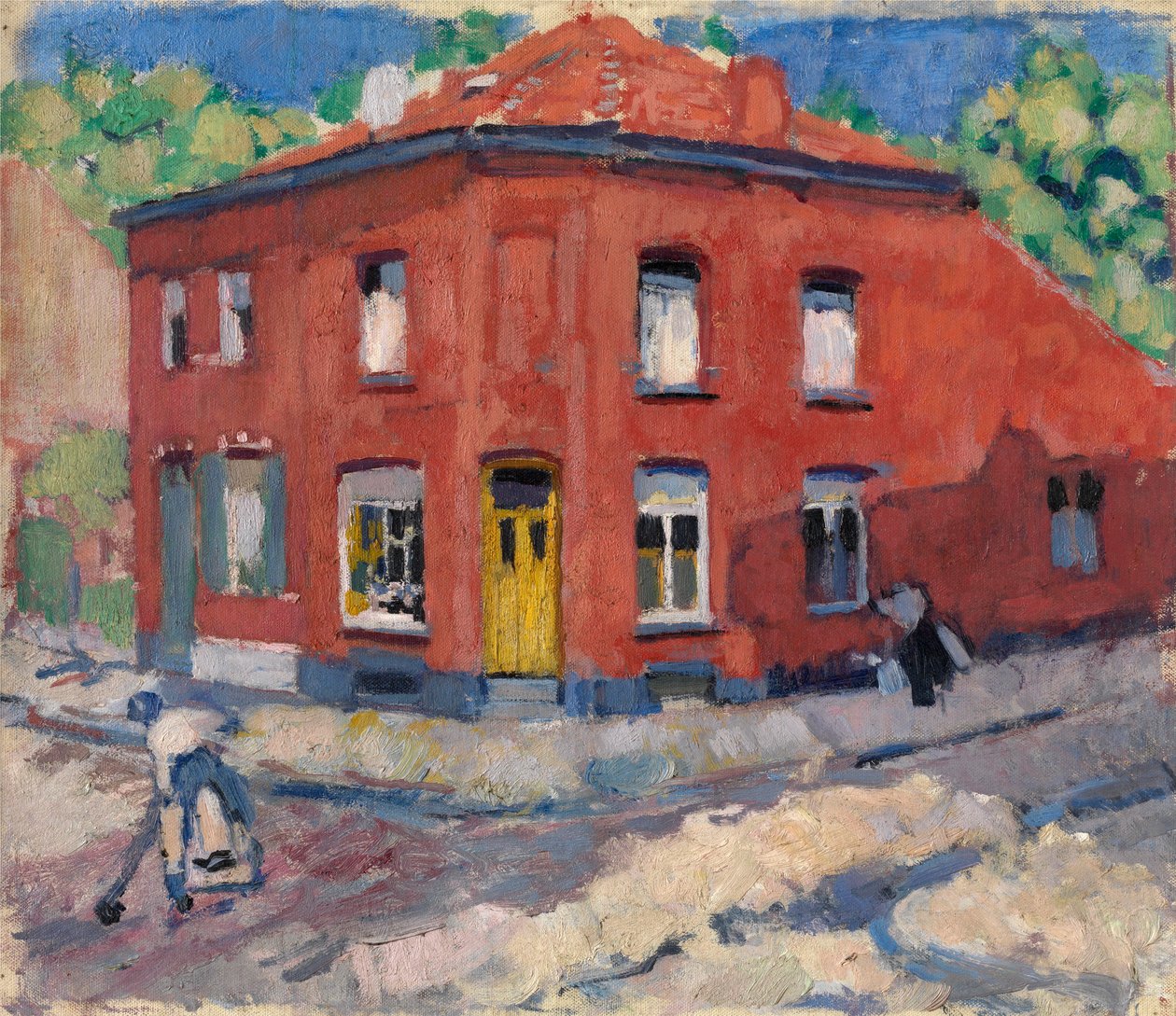 Det röda huset, sen snö av Rik Wouters