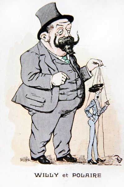 Willy och Polaire, tidigt 1900-tal (färg litho) av Rip
