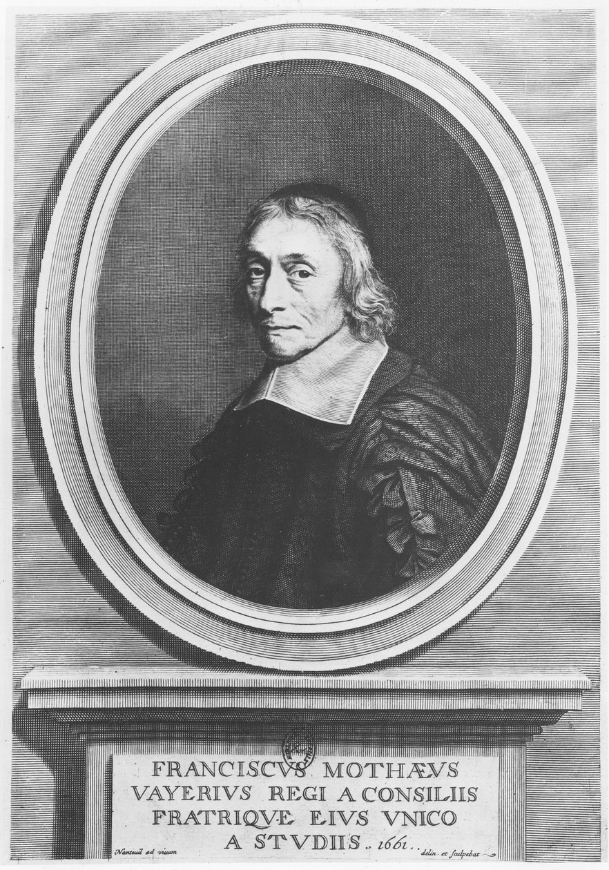 Porträtt av François de La Mothe Le Vayer av Robert Nanteuil