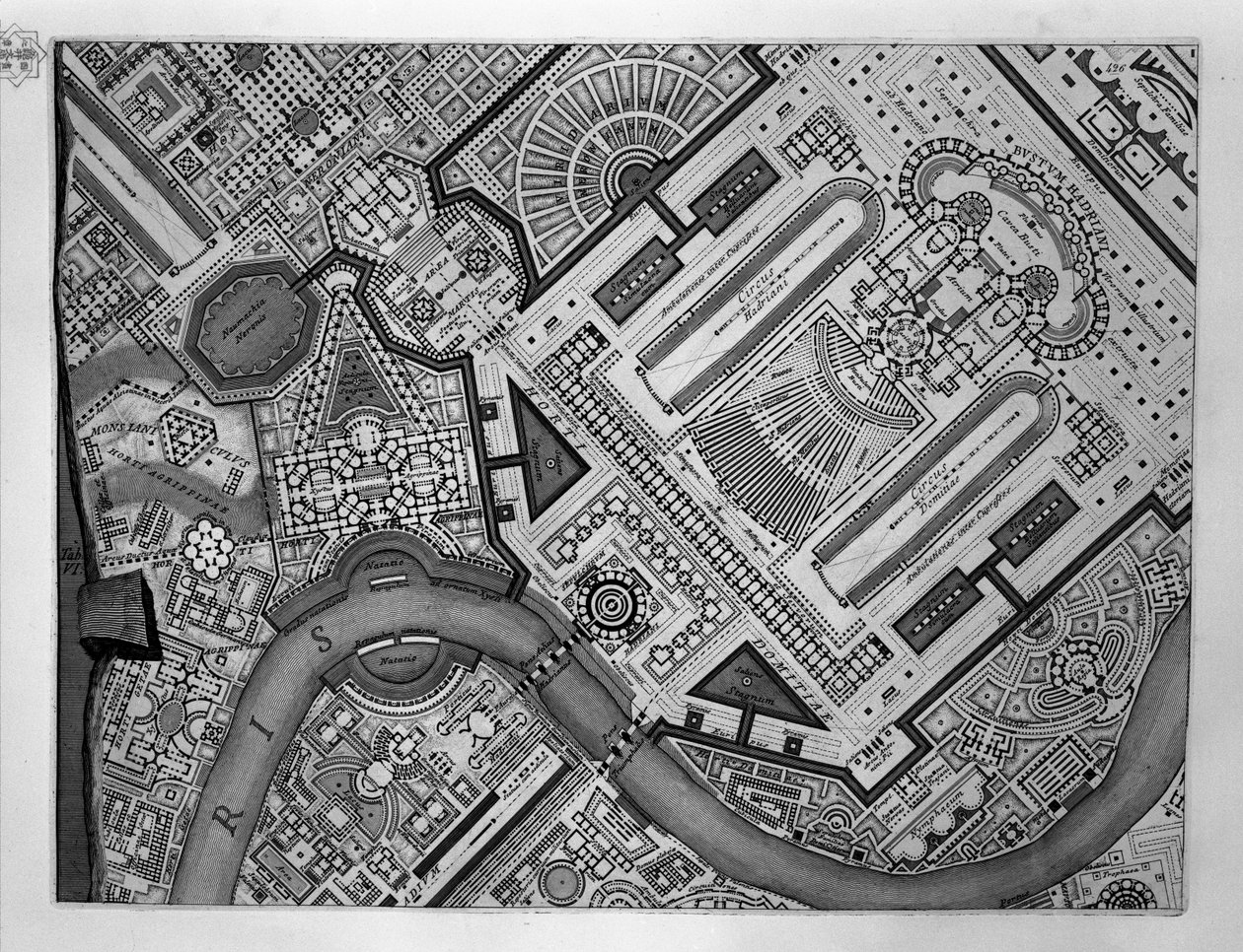 Map of Campus Martius av Robert Adam