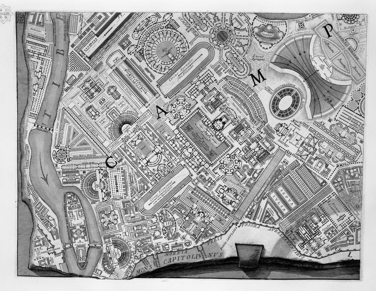 Map of Campus Martius av Robert Adam