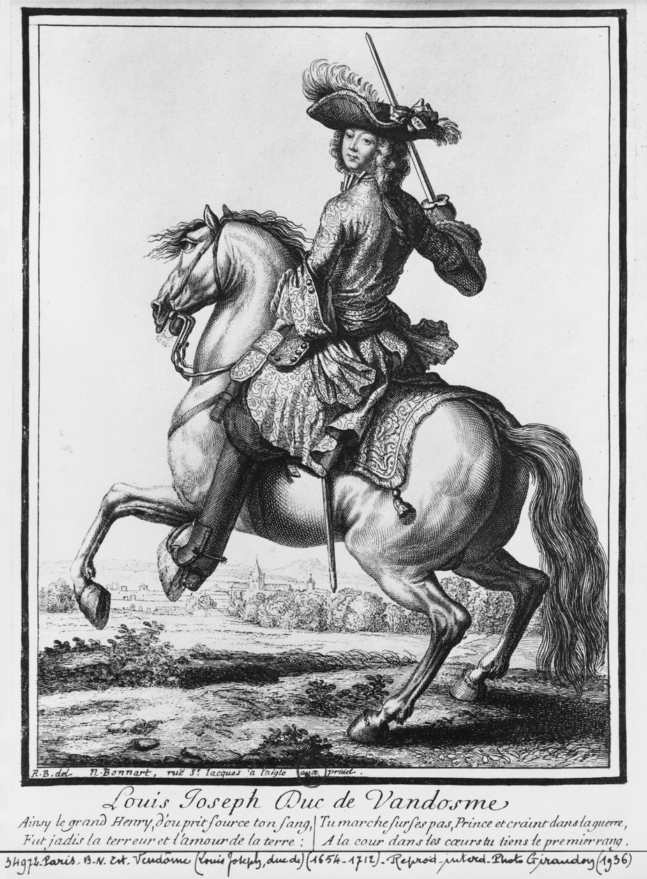 Louis Joseph de Bourbon, hertig av Vendome, känd som "The Great Vendome" av Robert Bonnart