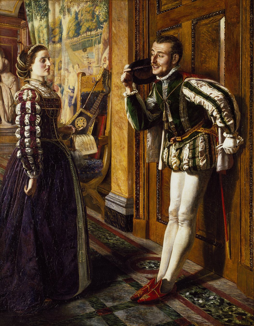 The Taming of the Shrew: Katherine och Petruchio, 1855 av Robert Braithwaite Martineau