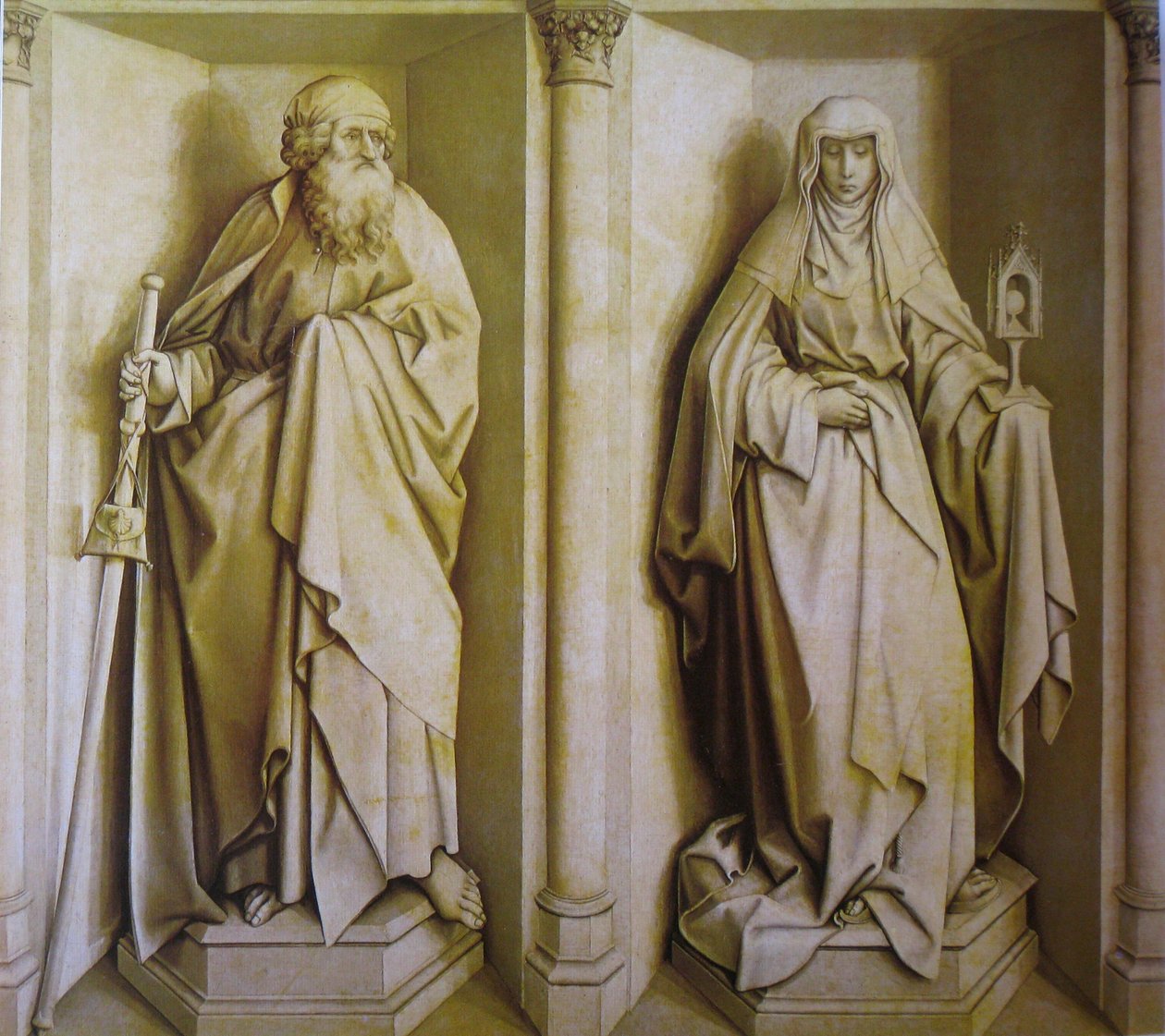 Sant Jaume och Santa Clara av Robert Campin