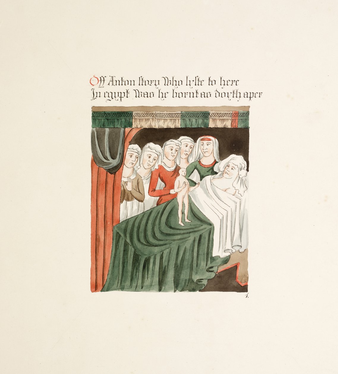 Ms. New Coll 380, f33r. Antikviteterna från Cathedral Church of Saint Mary, Carlisle, ritade av Robert Carlile, 1795 (penna och bläck och wc på papper) av Robert Carlile