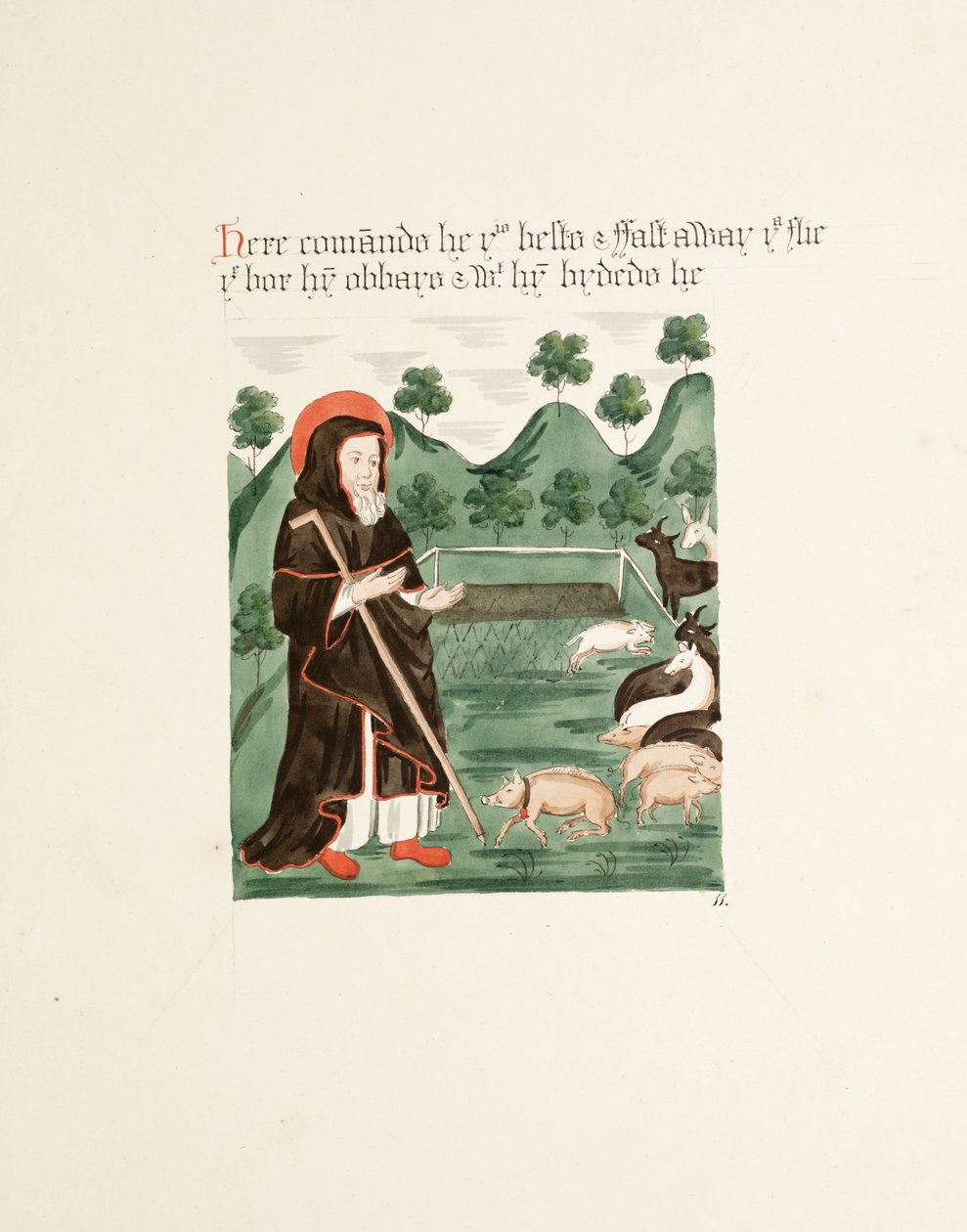 Ms. New Coll 380, f43r. Antikviteterna från Cathedral Church of Saint Mary, Carlisle, ritade av Robert Carlile, 1795 (penna och bläck och wc på papper) av Robert Carlile